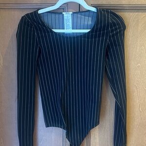 Wilford Black Striped Women's bodysuit